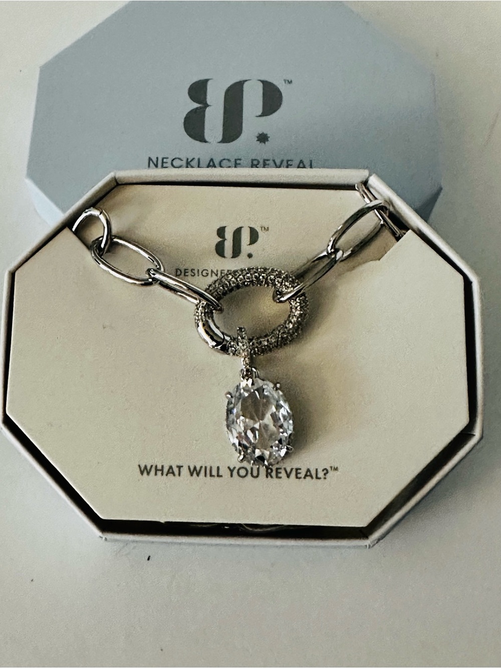 NIB Bomb Party “Shimmering Links” necklace 18”+ 2.5” extender NK28221